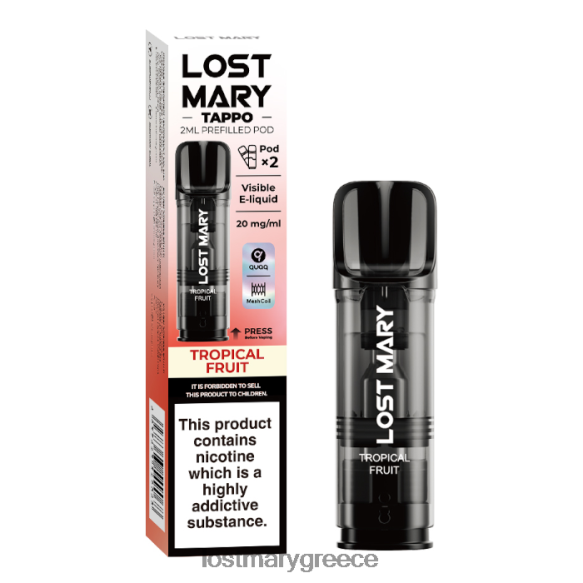χαμένοι προγεμισμένοι λοβοί mary tappo - 20 mg - 2 πκ - LOST MARY vapes - τροπικό φρούτο 2P88R182